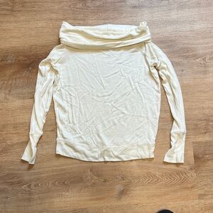 Cream Cowl Neck Sweater